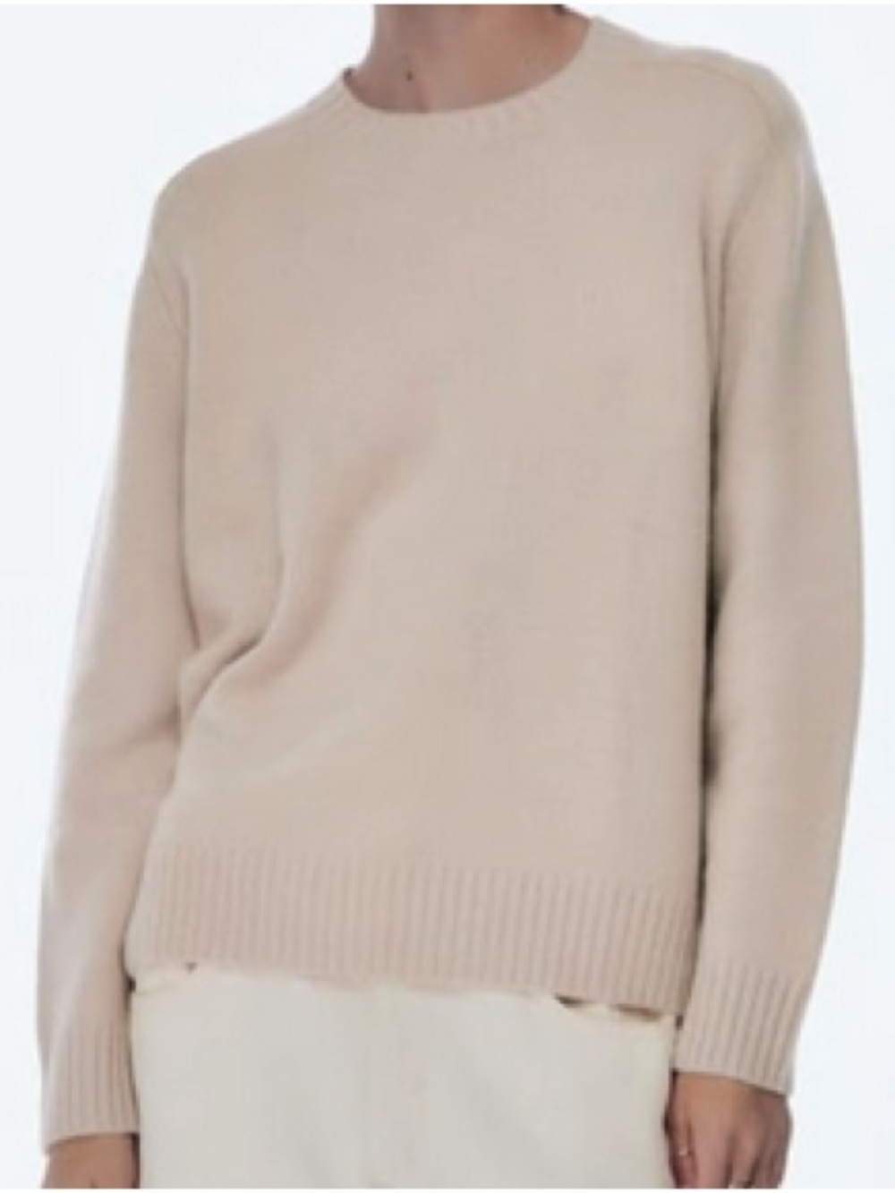 100% Cashmere Crewneck Sweater, Zara β Size S